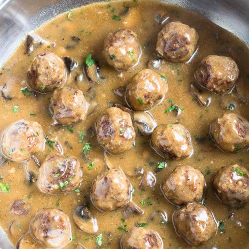 Beef Meatballs In Mushroom Gravy Sweet Savory