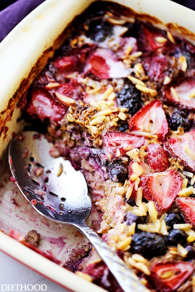 Berry Baked Oatmeal Downshiftology