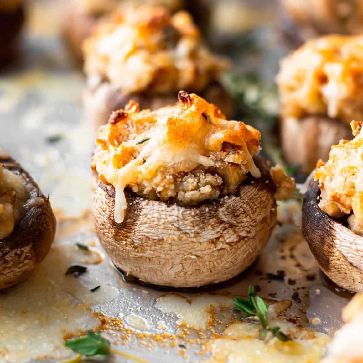 Best Cheese Stuffed Mushrooms A Simple Three Cheese Stuffed Mushroom