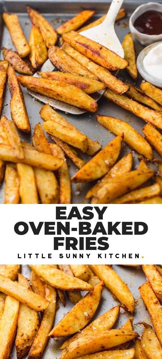 Best Crispy Baked French Fries Recipe Little Sunny Kitchen