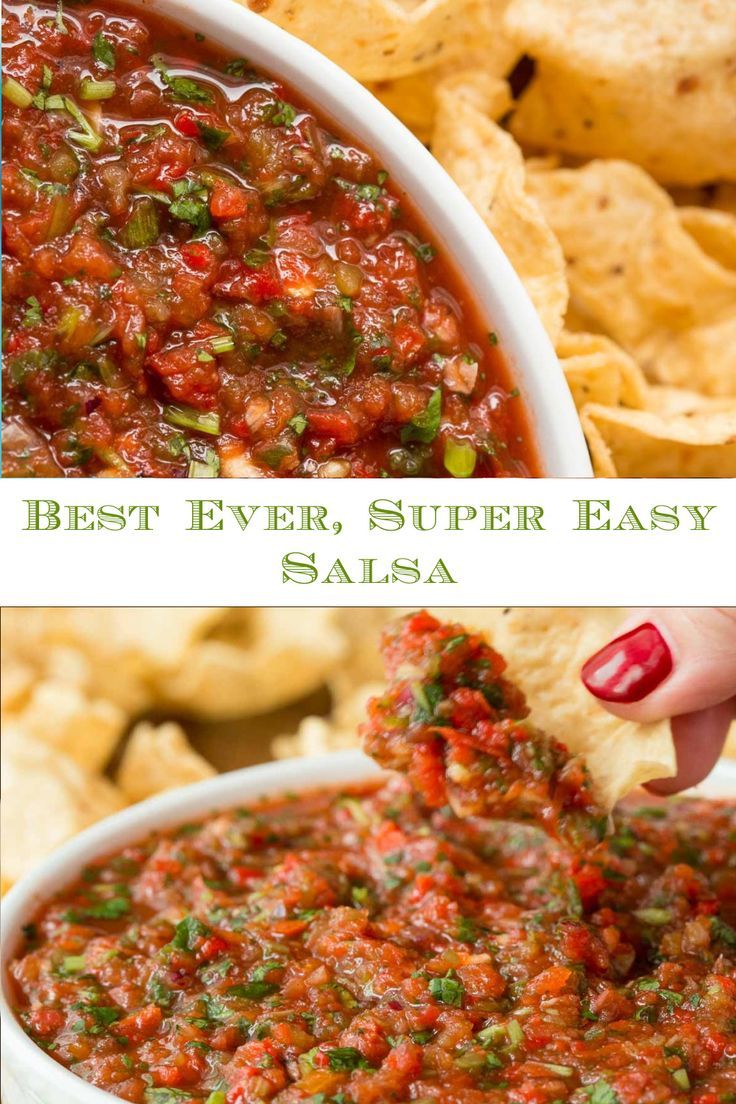 Best Ever Super Easy Salsa Loaded With Delicious South Of The Border Flavor This Fresh