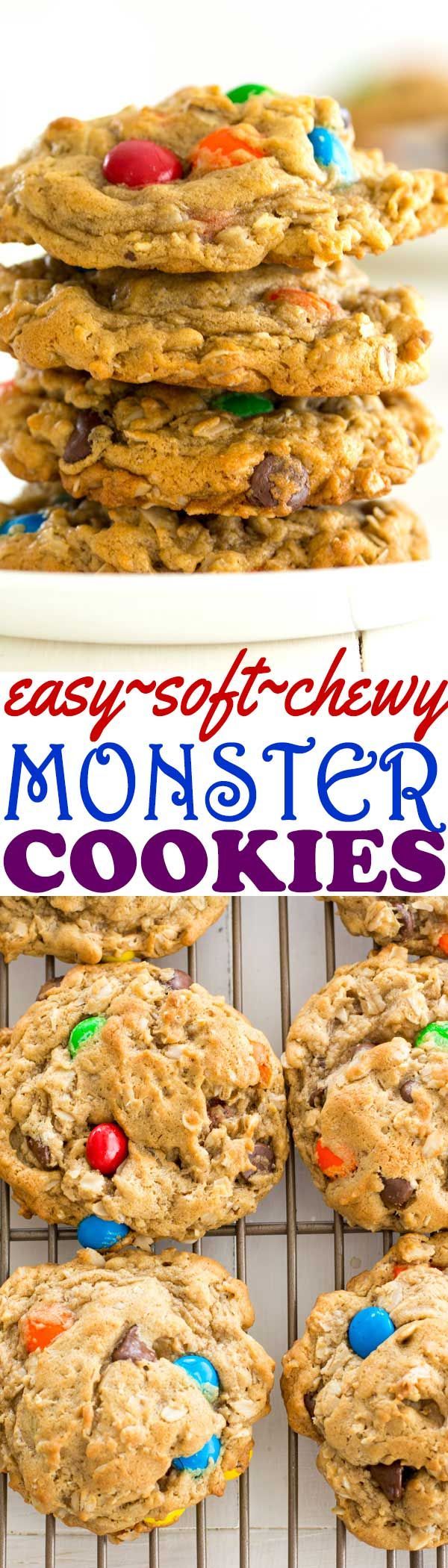 Best Monster Cookies Recipe Peanut Butter Oatmeal Kitchen Gidget