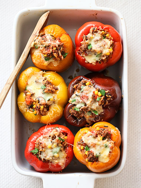 Best Stuffed Bell Peppers Recipe With Ground Beef Foodiecrush Com