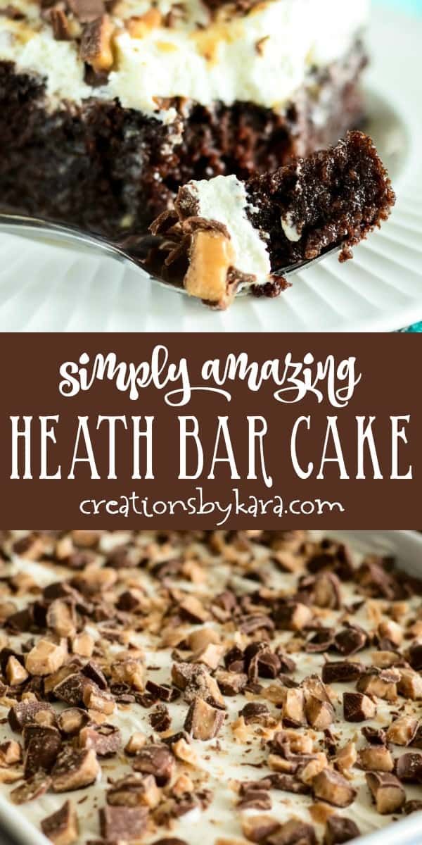 Better Than Everything Heath Bar Cake Incredibly Moist Chocolate Cake Topped With Caramel