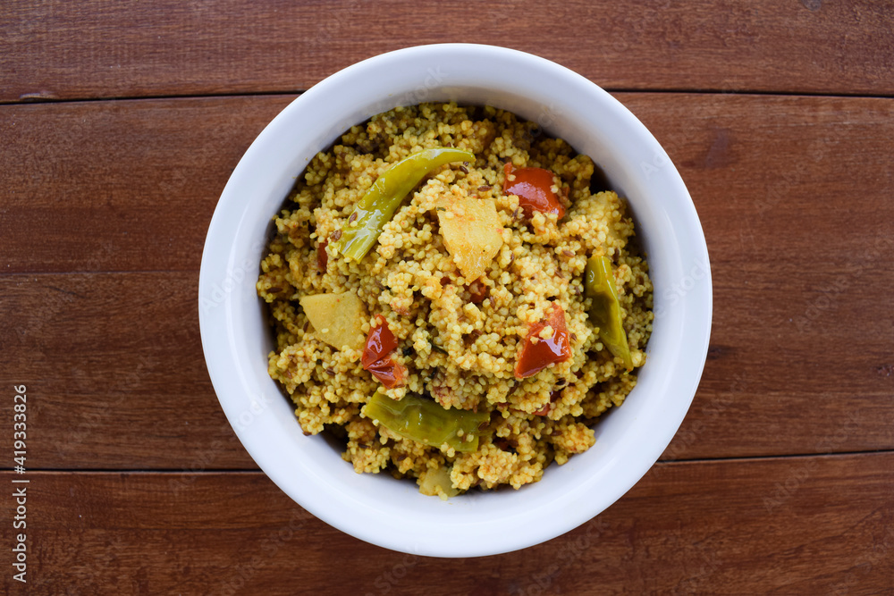 Bhagar Is A Traditional Indian Fasting Dish Made With Barnyard Millet Rice And Known As Samo Or