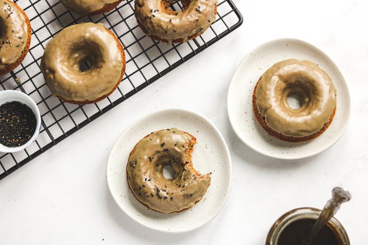 Black Sesame Miso Caramel Donuts Okonomi Kitchen