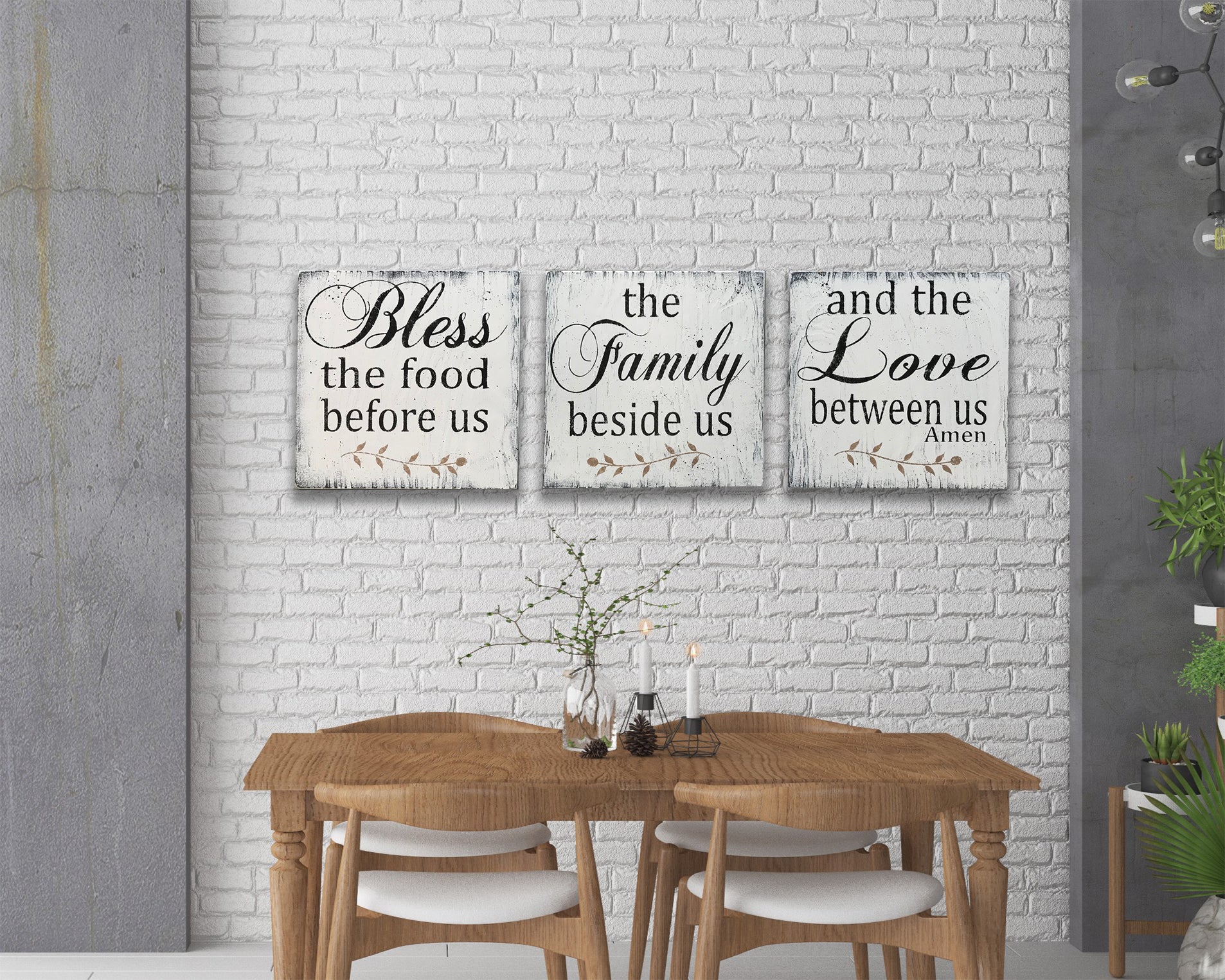 Bless The Food Before Us Wood Sign I Prayer Sign I Dining Room Etsy