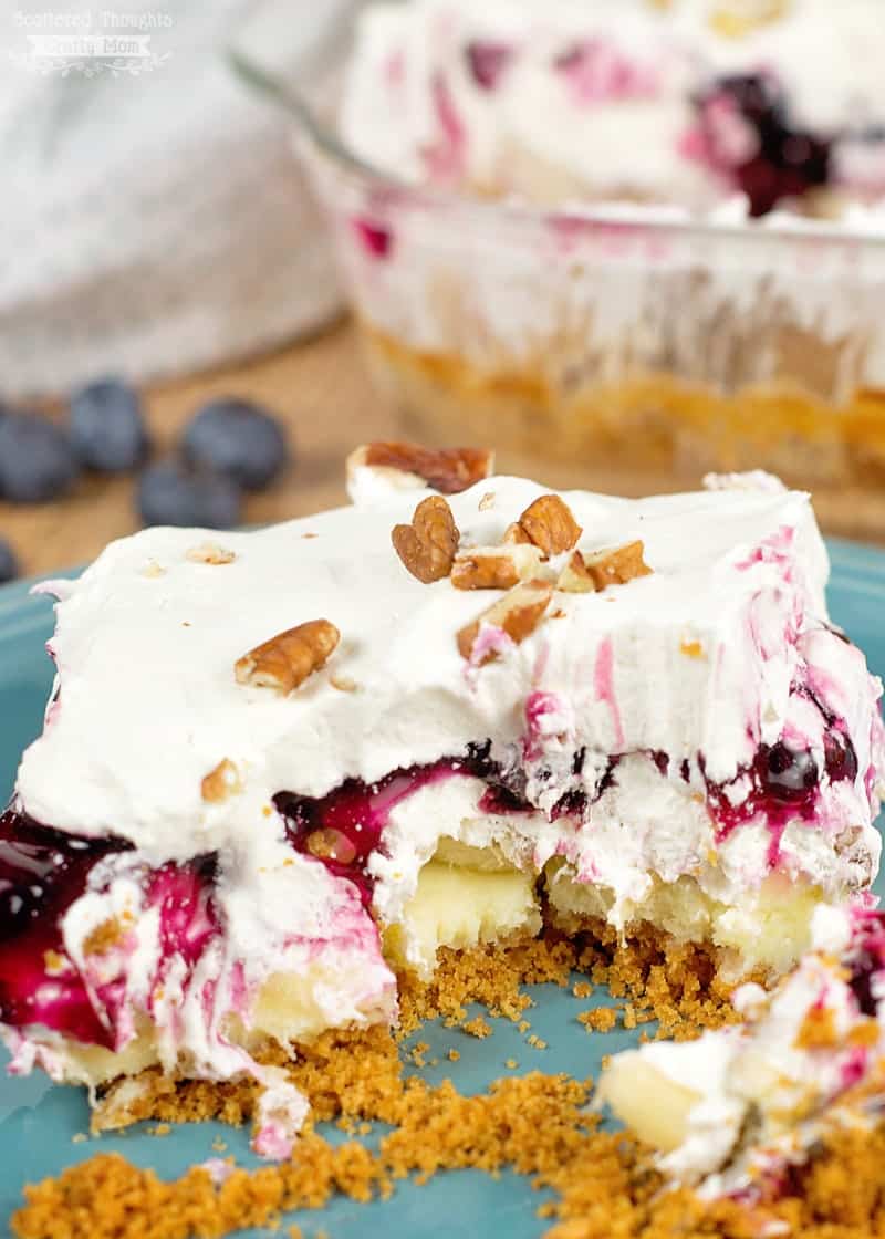 Blueberry Graham Cracker Cool Whip Dessert