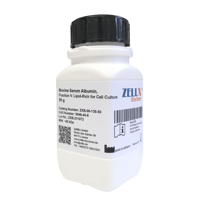 Bovine Serum Albumin Lipid Rich For Cell Culture Zellx