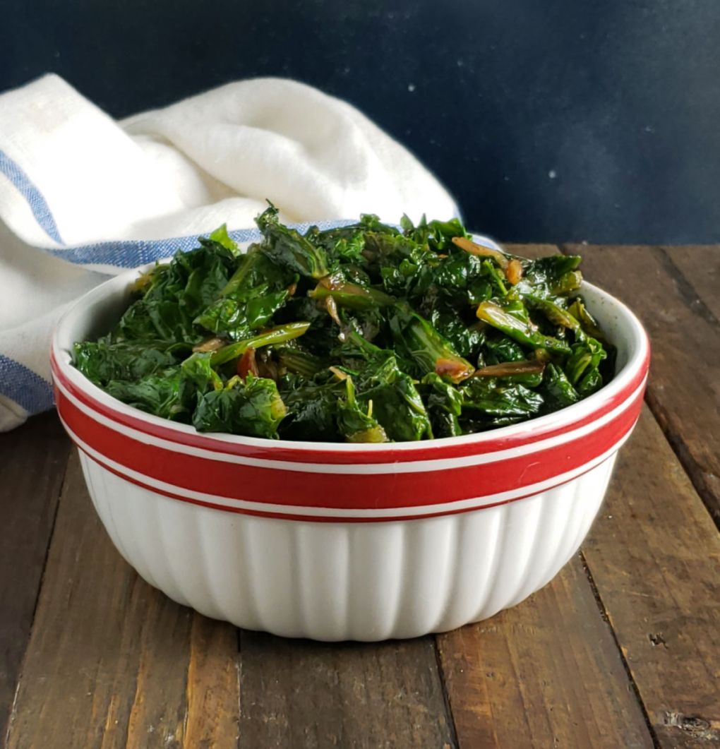 Braised Turnip Greens Healthy Style Frugal Hausfrau