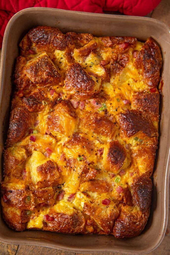 Breakfast Casserole With Ham And Cheese Recipe Easy Breakfast Casserole Recipes Breakfast