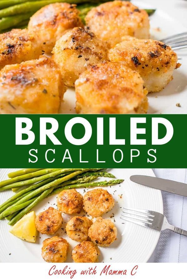 Broiled Scallops With Parmesan Bread Crumbs You Ll Love Mom S Broiled