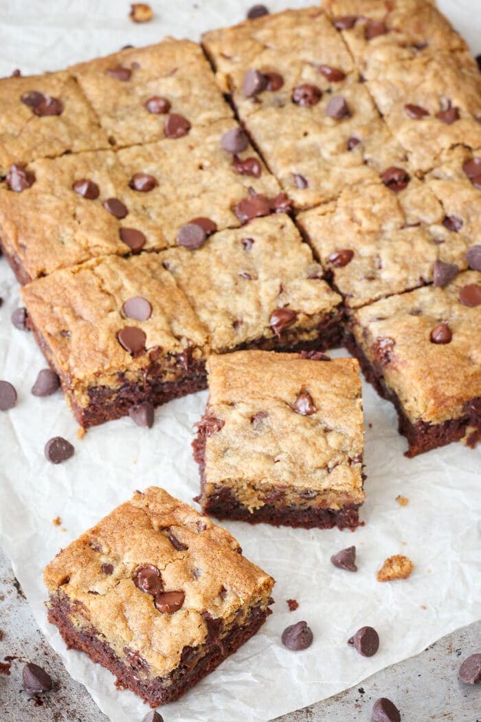 Brookies Brownie Chocolate Chip Cookie Bars I Baker Bettie