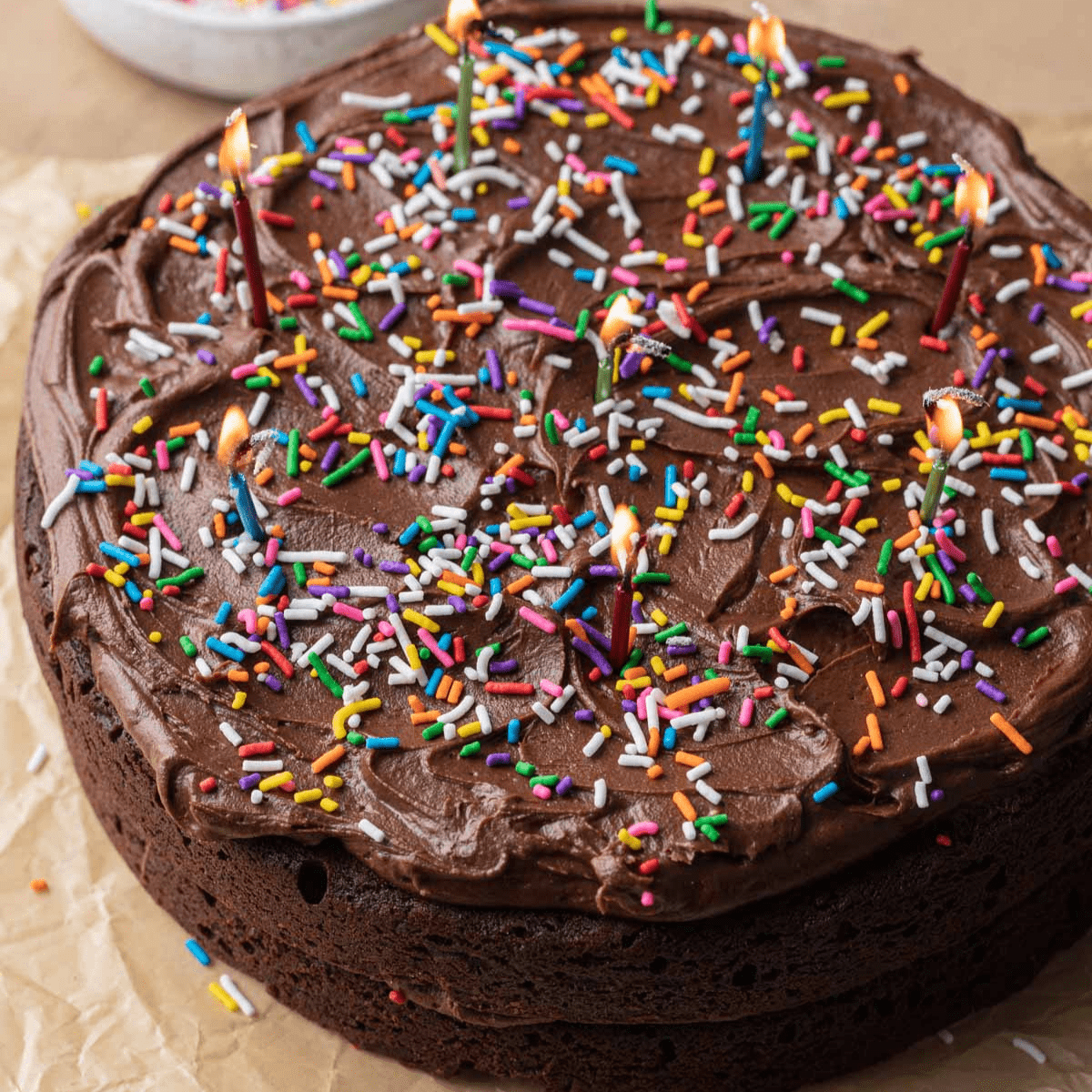 Brownie Birthday Cake Bake Bacon