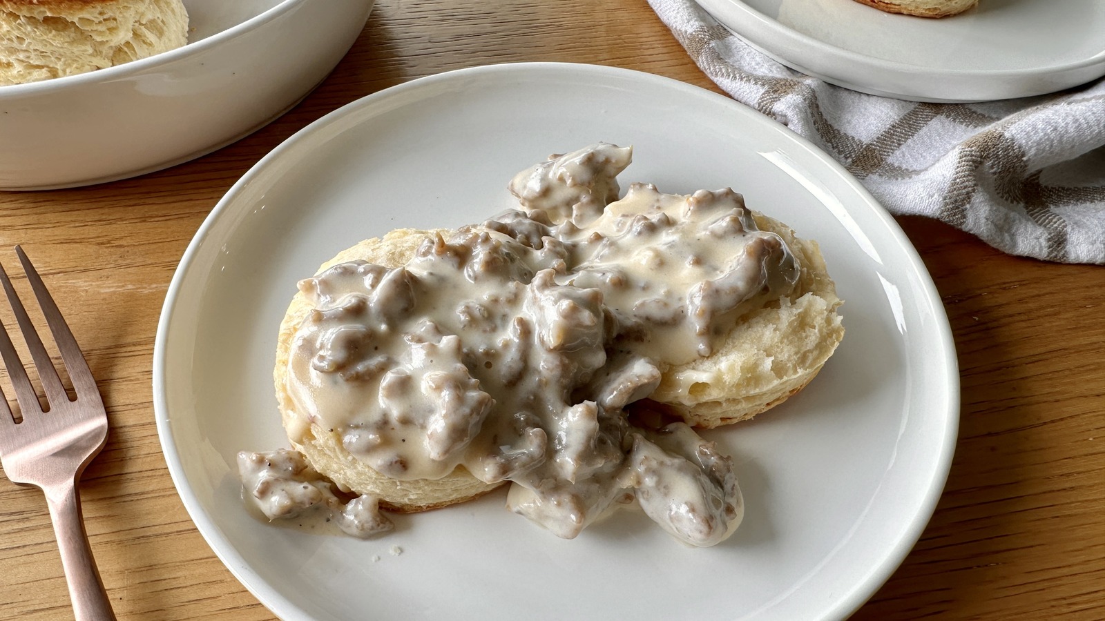 Buttermilk Biscuits And Homestyle Cream Gravy Recipe Recipe Sausage