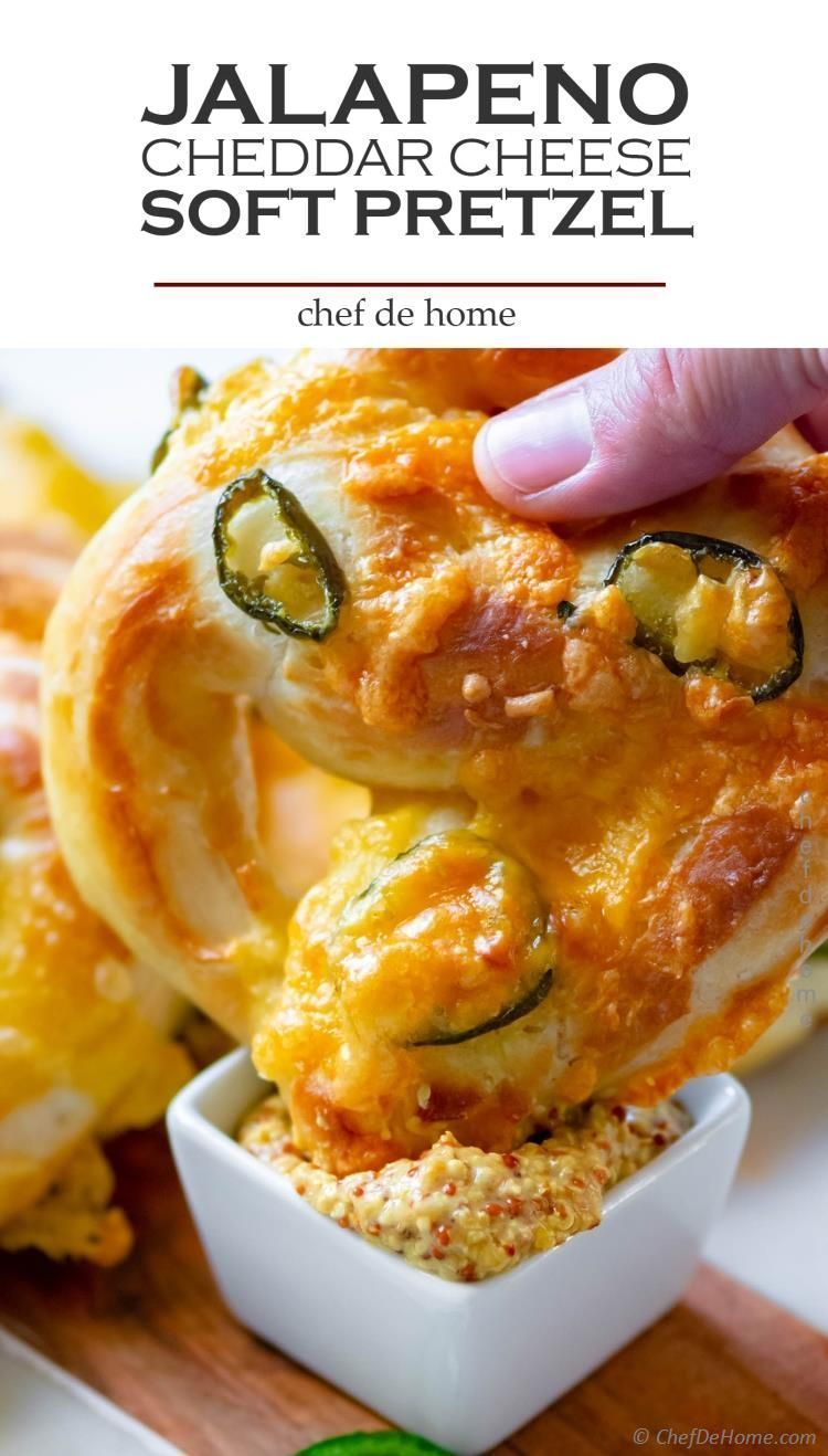 Buttery Soft Jalapeno And Cheddar Cheese Pretzels Homemade With An