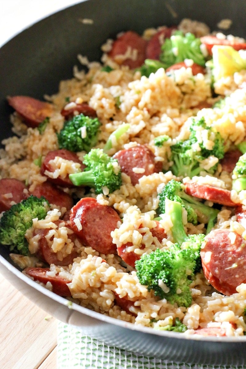 Cajun Sausage Rice Skillet Easy One Pan Dinner