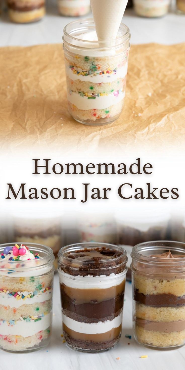 Cake In A Jar Recipe Mason Jar Cakes Partylicious