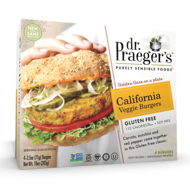 California Veggie Burger Gluten Free Vegan Certified Dr Praeger