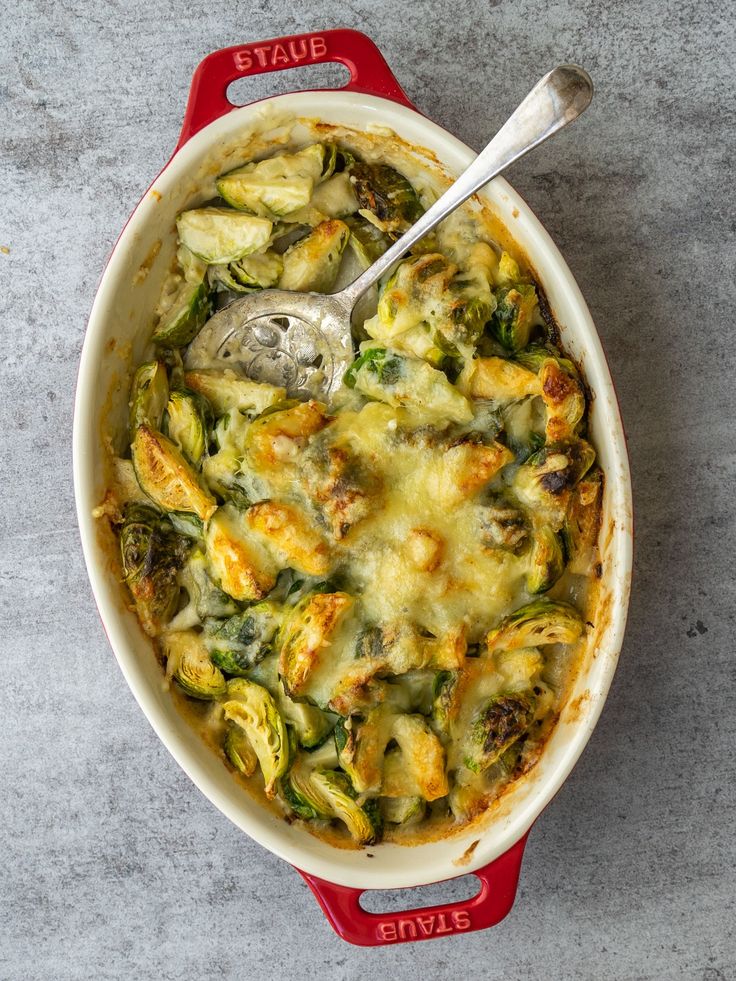 Cheesy Brussels Sprouts Brussels Baked In Gruyere Cheese Sauce Easy Vegetarian Dinner