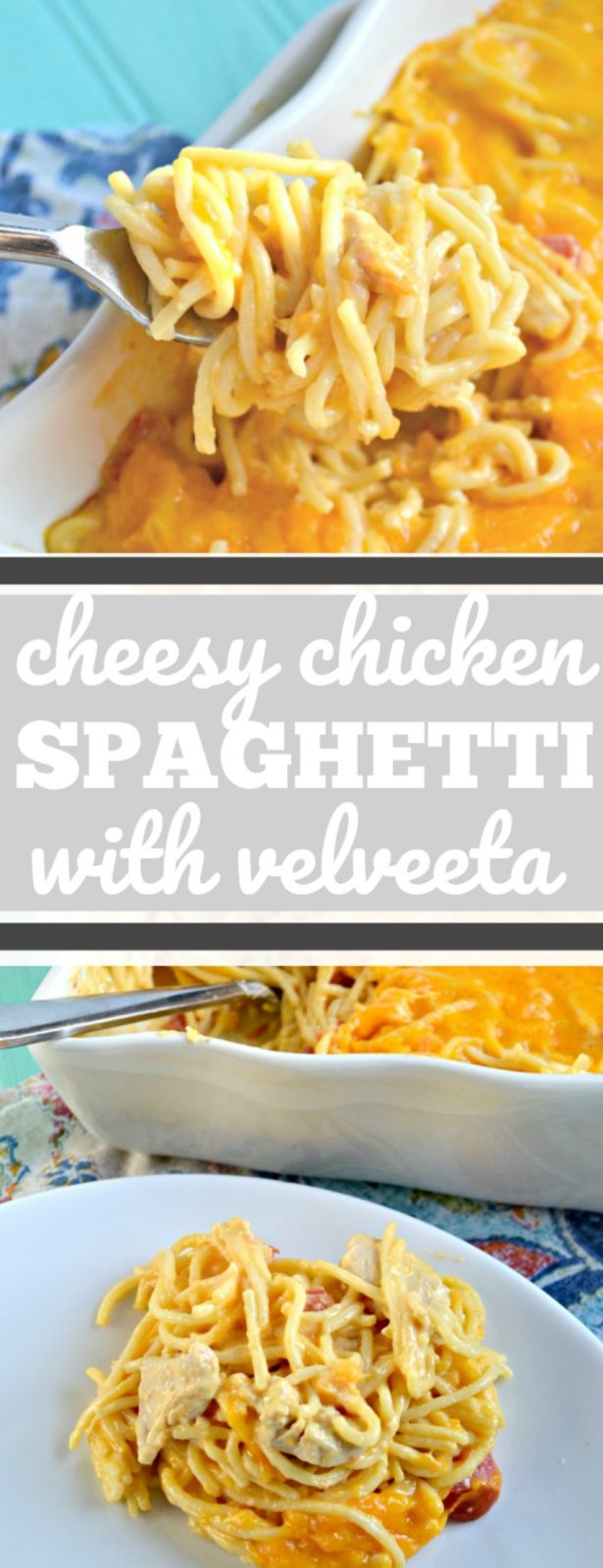 Cheesy Chicken Spaghetti With Velveeta The Cards We Drew Recipe