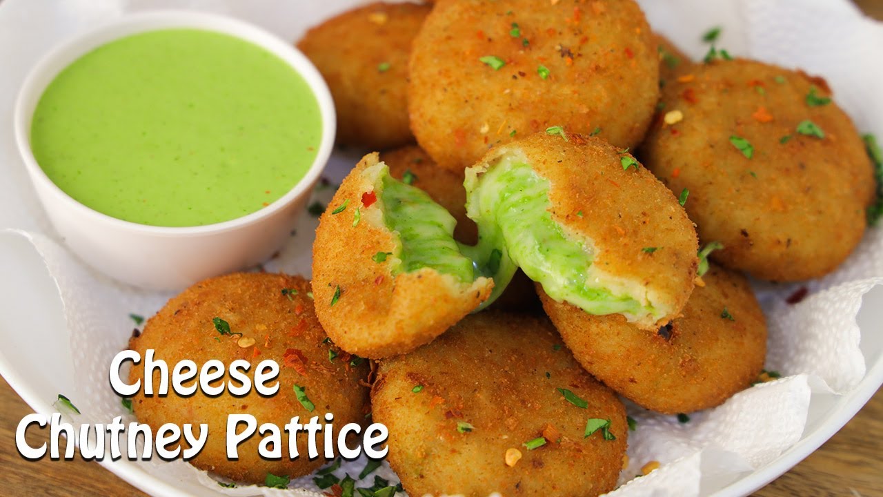 Cheesy Chutney Pattice Evening N Party Snack Starter Recipe Chetna