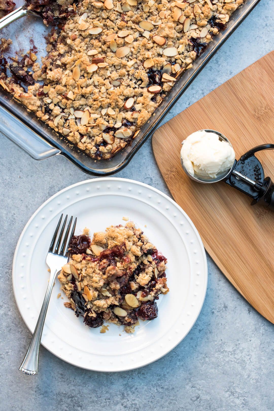 Cherry Crisp Cherry Filling Frozen Cherries Casserole Dishes Toppings Spoon Oatmeal