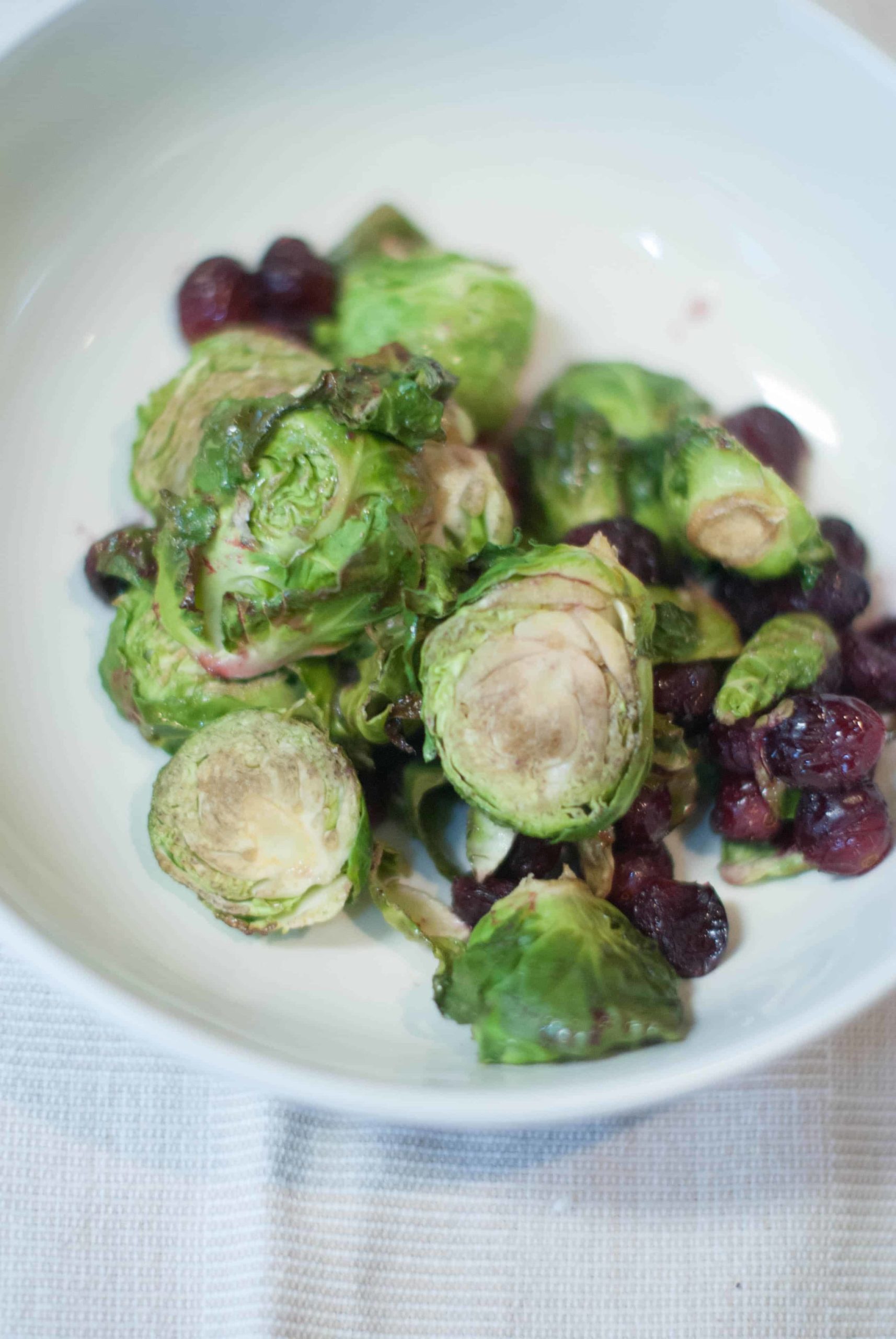 Chestnut Cranberry Roasted Brussels Sprouts