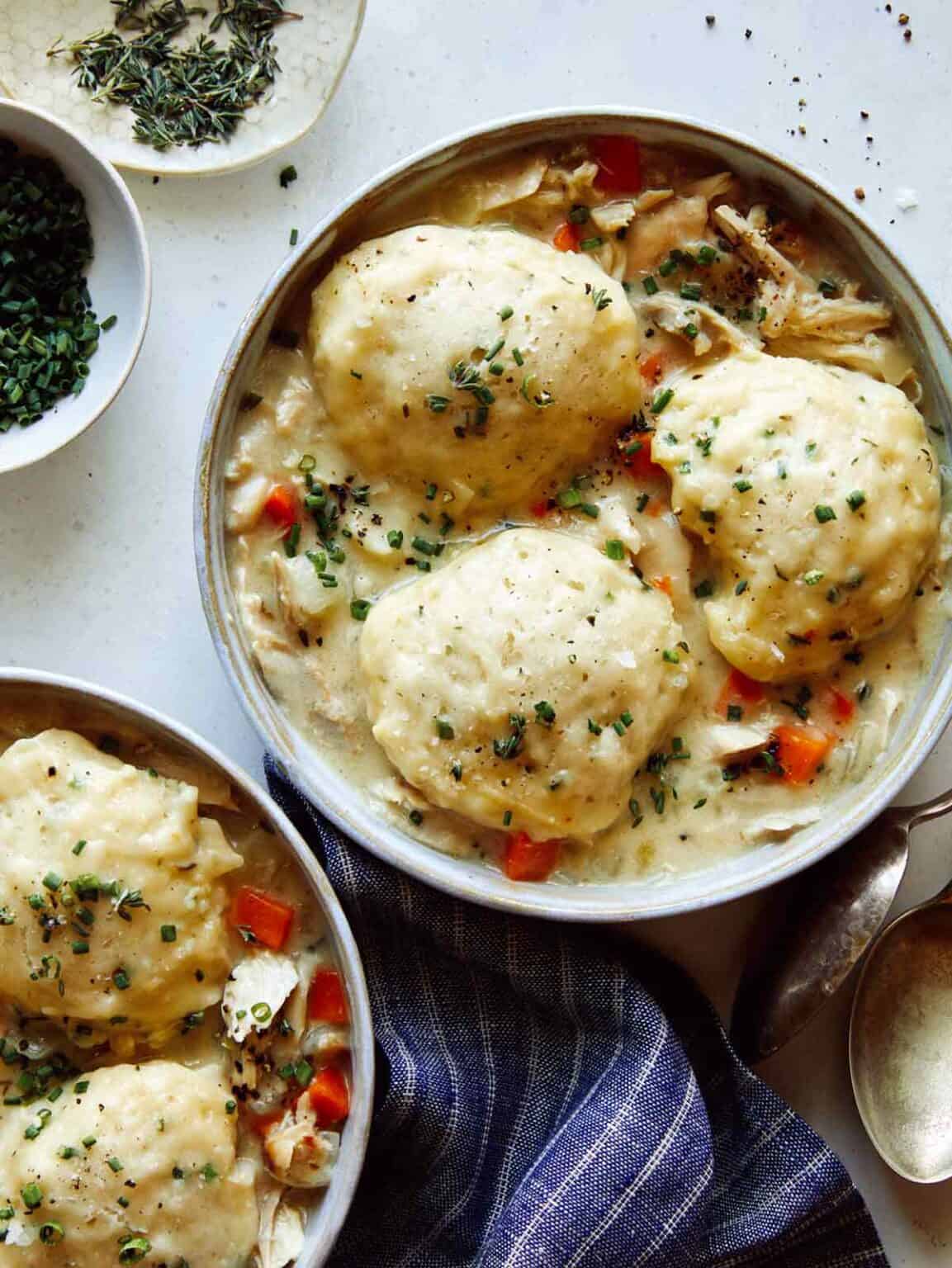 Chicken And Dumplings Recipe Spoon Fork Bacon