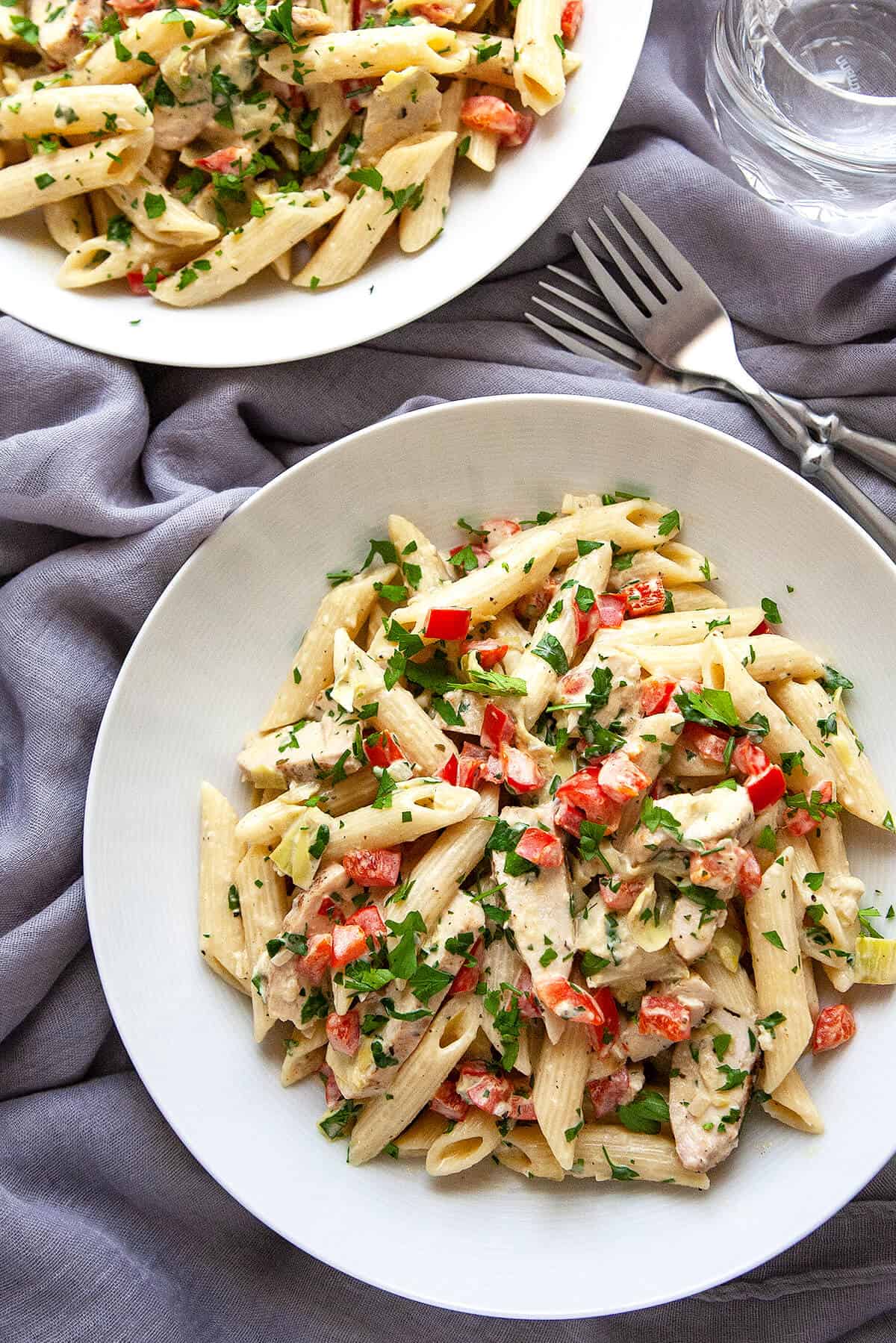 Chicken Artichoke Pasta Ready In 30 Minutes