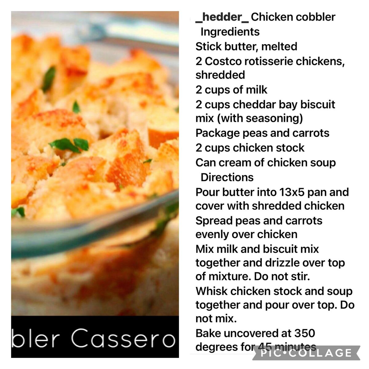 Chicken Cobbler