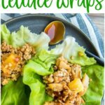 Chicken Lettuce Wraps Garnished Plate