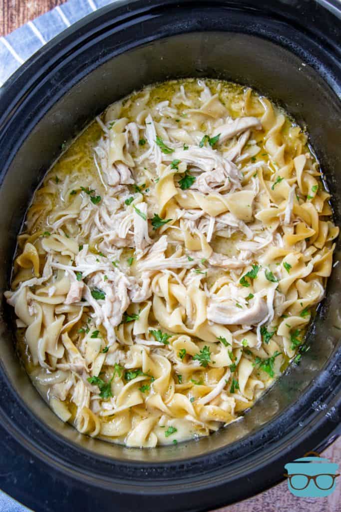 Chicken Noodles Stove Top Or Crock Pot This One Pot Recipe For