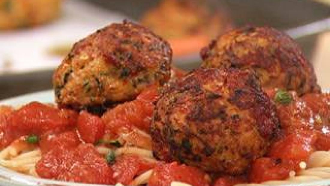 Chicken Parm Meatballs And Spaghetti Recipe Rachael Ray Show