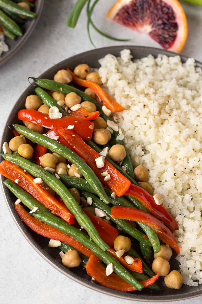 Chickpea Rice Stir Fry With Veggies Vegan Gf Lemons And Basil