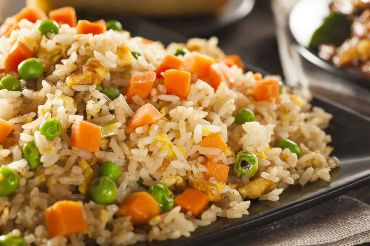 Chinese Fried Rice Recipe Made With Fragrant Jasmine Rice Carrots Peas And Scrambled Eggs