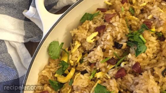 Chinese Sausage Recipes Sticky Rice Fried Rice Hungry Huy