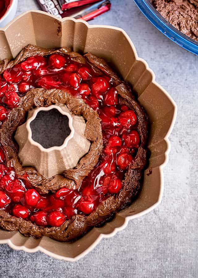 Chocolate Cherry Dump Cake Cherry Bundt Cake Recipe Delicious Cake