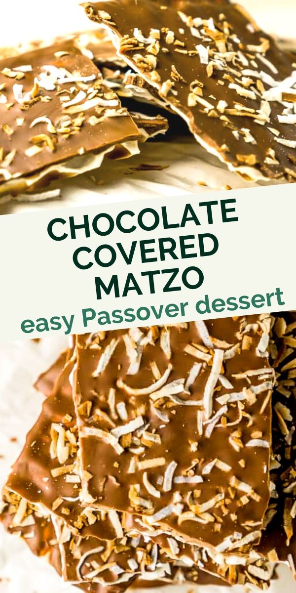 Chocolate Covered Matzo With Coconut Babaganosh