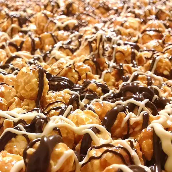 Chocolate Drizzled Caramel Popcorn With Sea Salt 10 Pack Chocolate