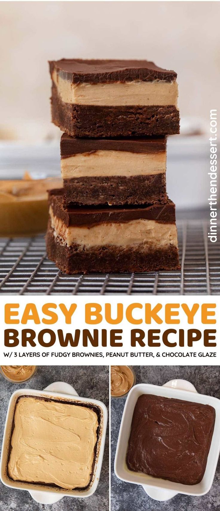 Chocolate Peanut Butter Buckeye Brownies Buckeye Brownies Recipe