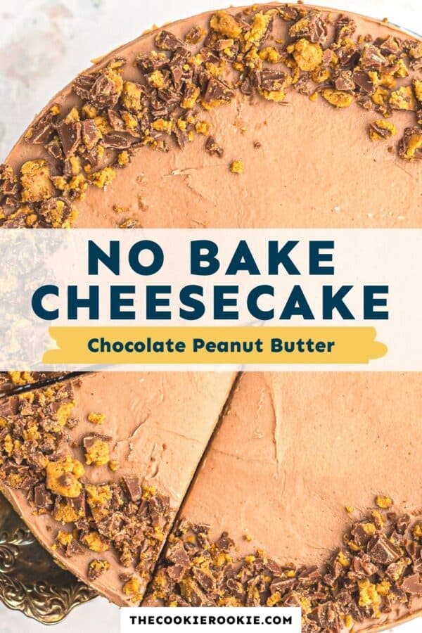 Chocolate Peanut Butter No Bake Cheesecake The Cookie Rookie