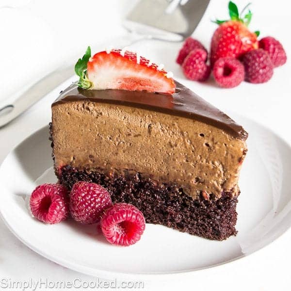 Chocolate Raspberry Mousse Cake Simply Home Cooked