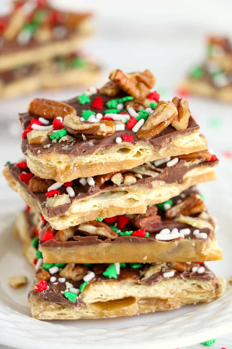 Christmas Crack Cracker Toffee Recipe The Cookie Rookie