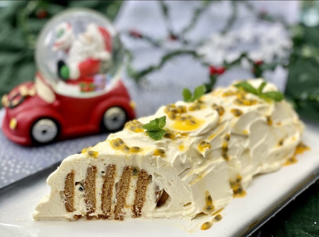 Christmas Log Cheesecake Passionfruit Ginger 3Catsfoodie