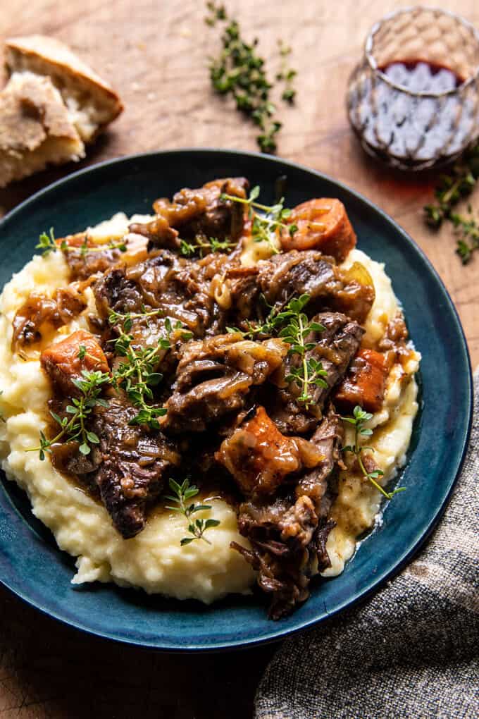 Cider Braised Short Ribs With Caramelized Onions Half Baked Harvest