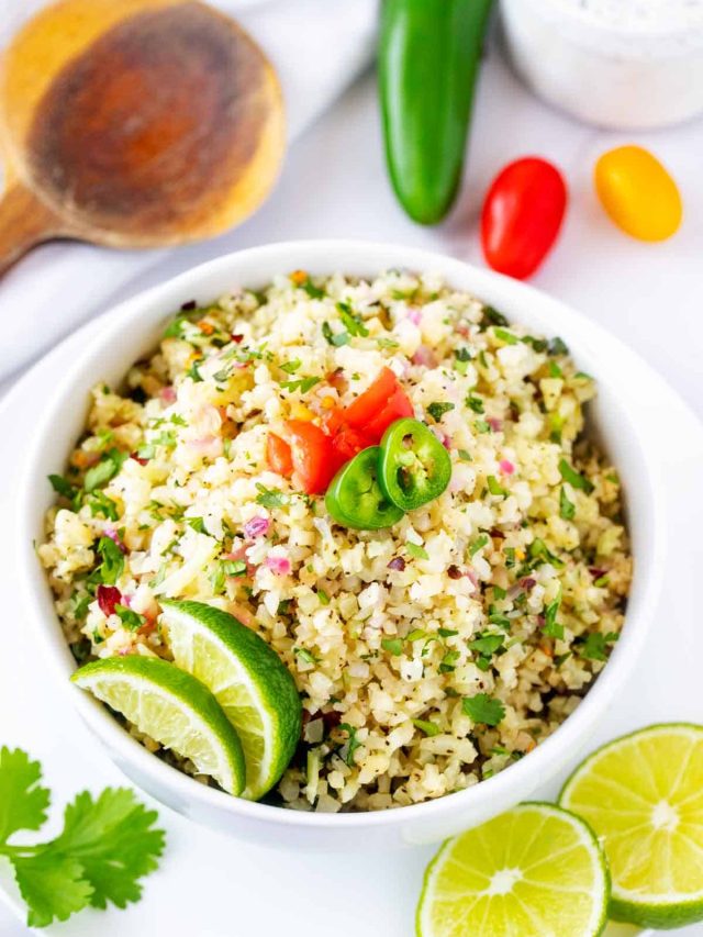 Cilantro Lime Cauliflower Rice Kicking Carbs