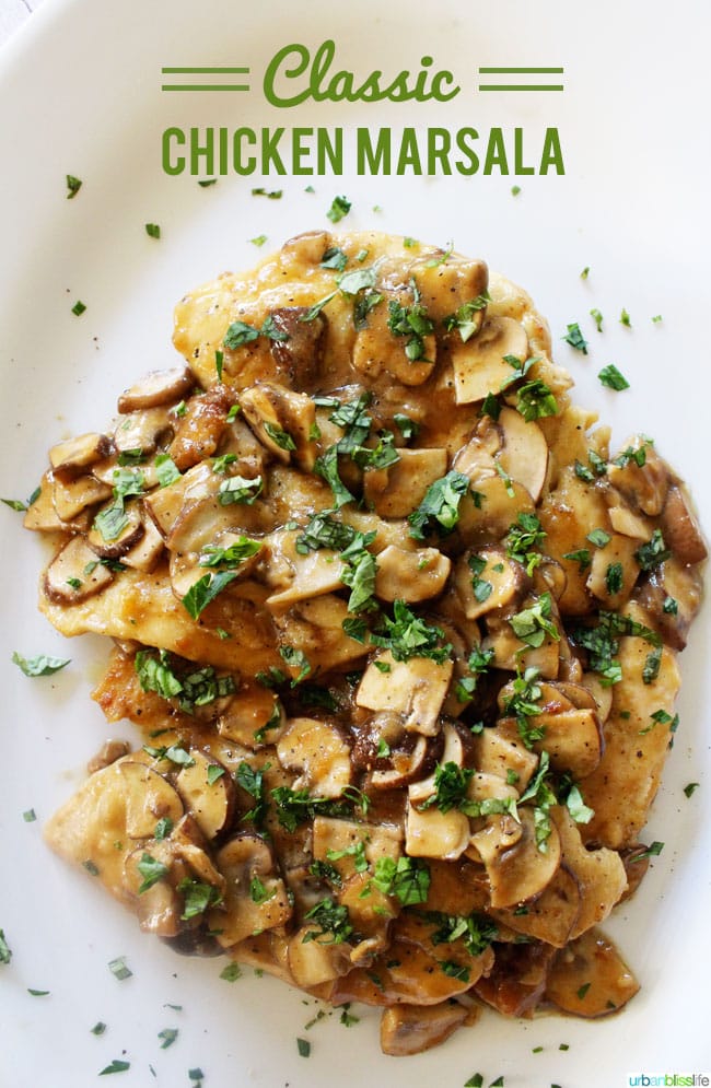 Classic Chicken Marsala Recipe On Urban Bliss Life