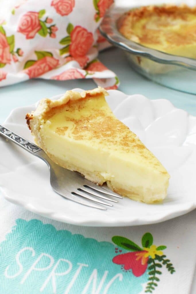 Classic Egg Custard Pie Recipe With An Easy Lard Crust Sizzling Eats