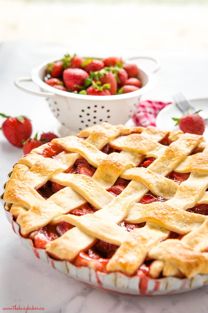 Classic Strawberry Pie Summer Dessert The Busy Baker